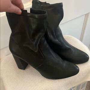 Black Ankle Boots with Chunky Heel